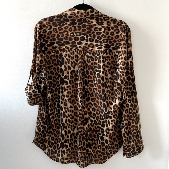 Express Animal print blouse - large - long sleeve, sleeves roll up - Picture 2 of 3